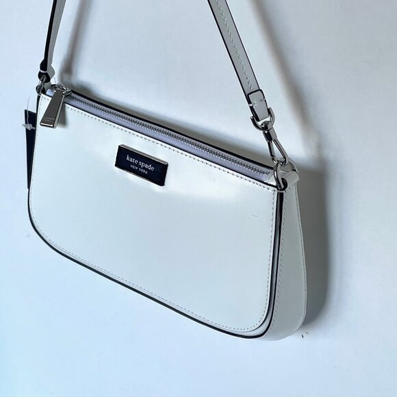 Kate Spade Sam Icon Mini Shoulder Bag White Leather - Picture 2 of 15
